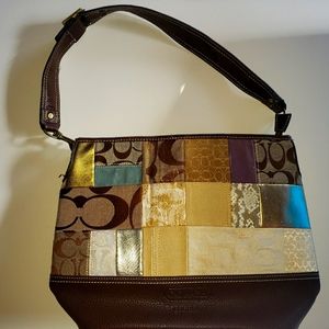 Coach patchwork shoulder bag w wallet